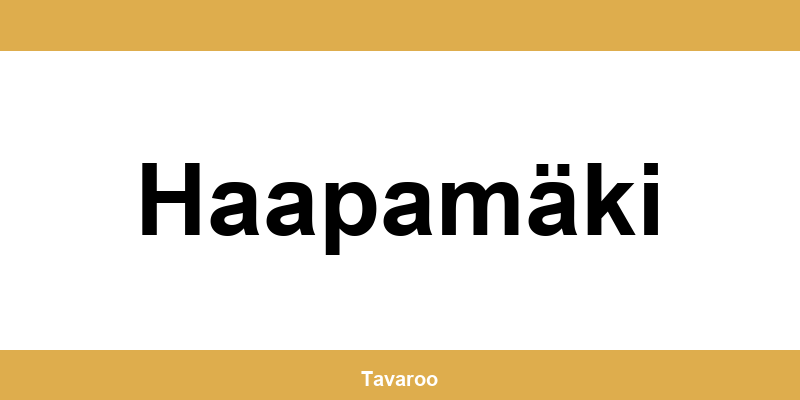 Posti toimipiste alueella Haapamäki