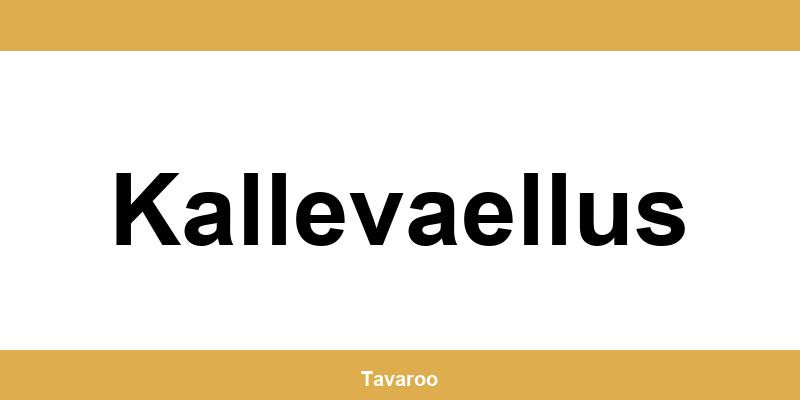 Posti toimipiste alueella Kallevaellus