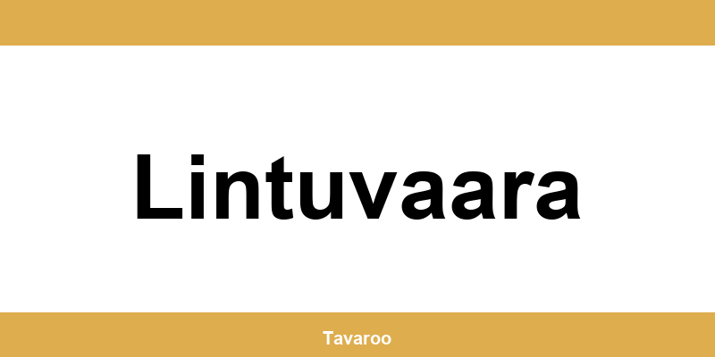 Posti toimipiste alueella Lintuvaara