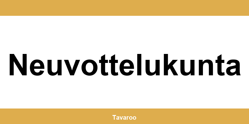 Posti toimipiste alueella Neuvottelukunta