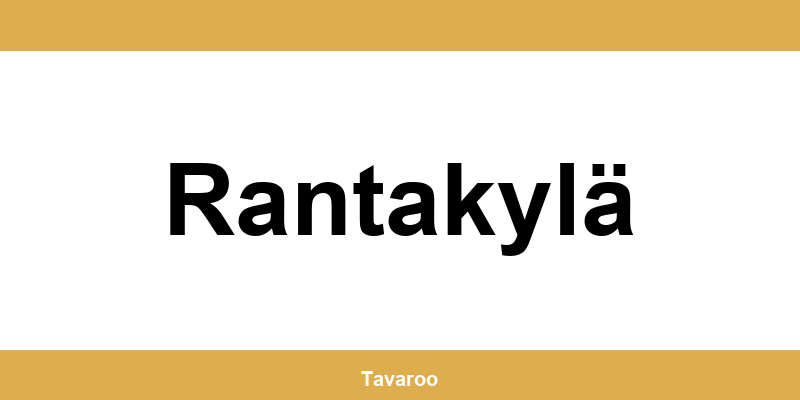 Posti toimipiste alueella Rantakylä