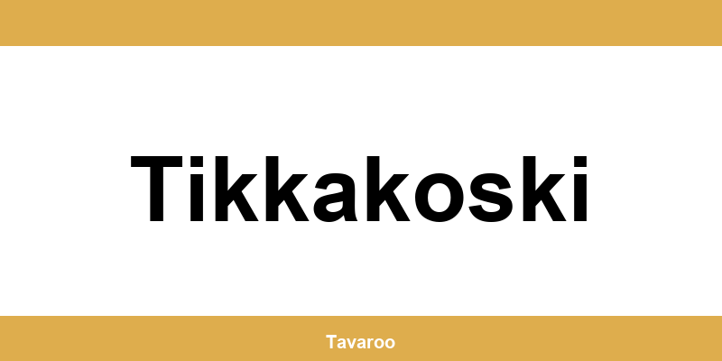 Posti toimipiste alueella Tikkakoski