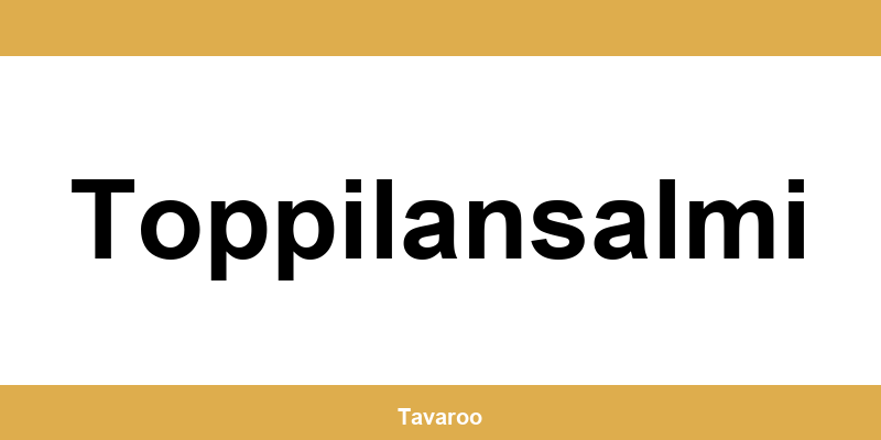 Posti toimipiste alueella Toppilansalmi