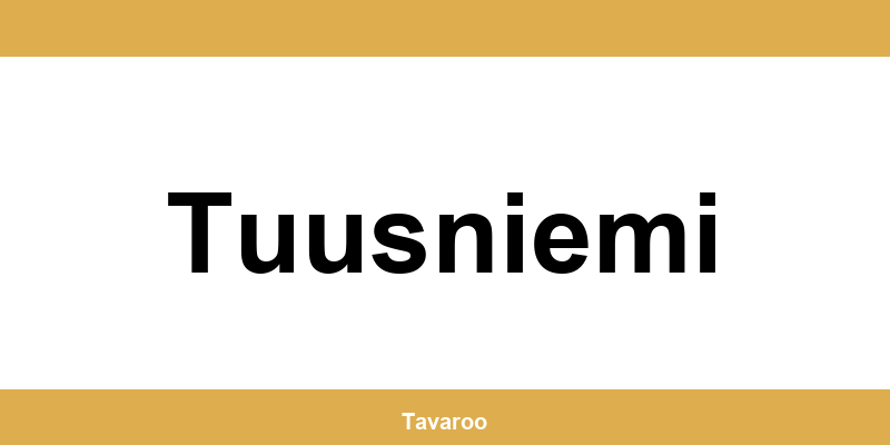 Posti toimipiste alueella Tuusniemi