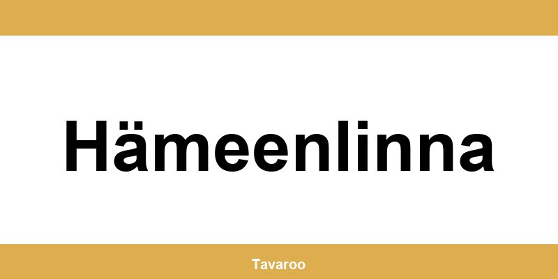 Posti toimipiste alueella Hämeenlinna