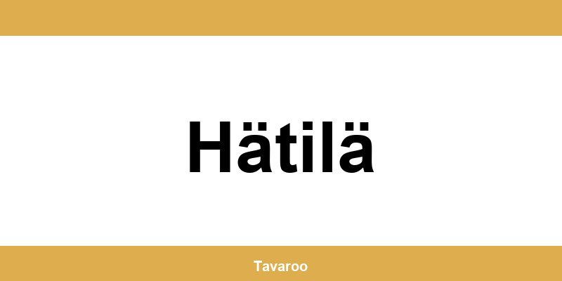 Posti toimipiste alueella Hätilä