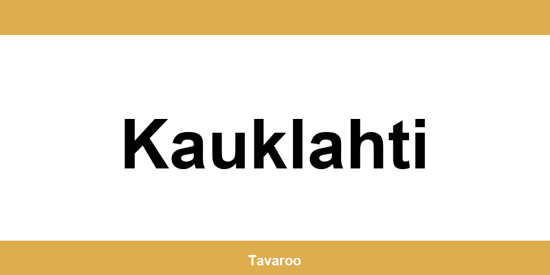 Posti toimipiste alueella Kauklahti