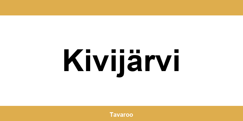 Posti toimipiste alueella Kivijärvi