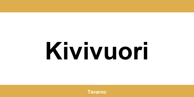 Posti toimipiste alueella Kivivuori