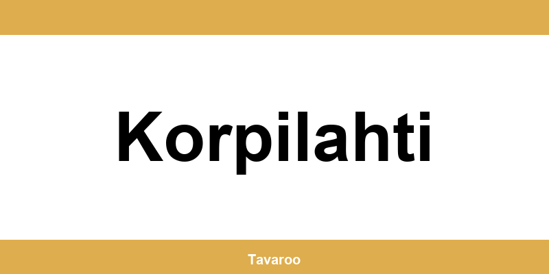 Posti toimipiste alueella Korpilahti