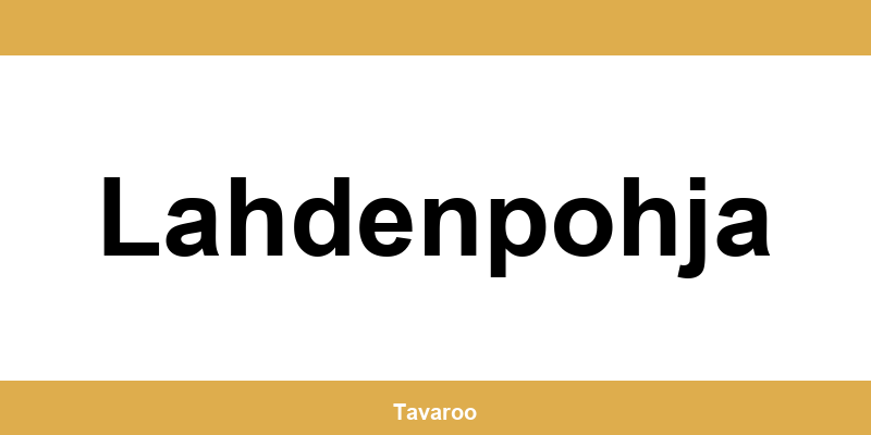 Posti toimipiste alueella Lahdenpohja