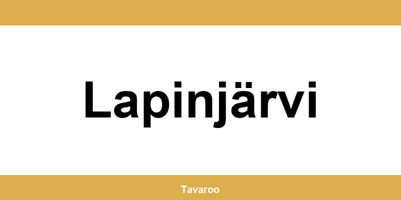 Posti toimipiste alueella Lapinjärvi