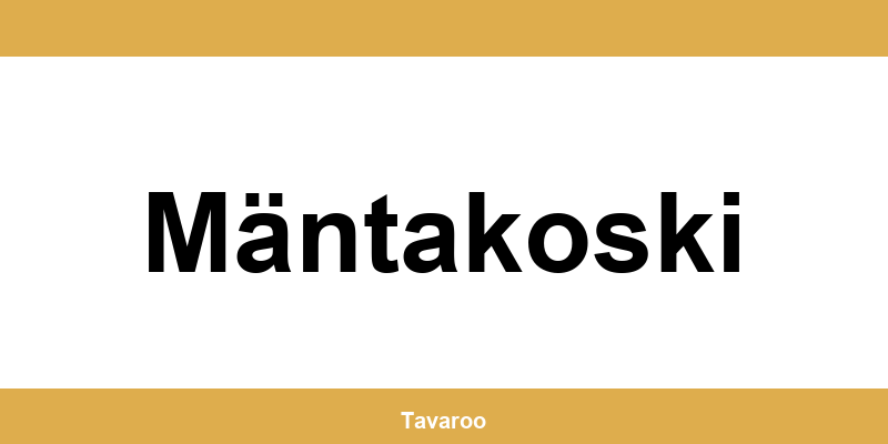 Posti toimipiste alueella Mäntakoski
