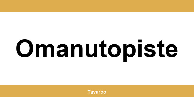 Posti toimipiste alueella Omanutopiste
