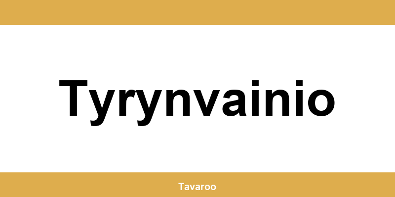 Posti toimipiste alueella Tyrynvainio