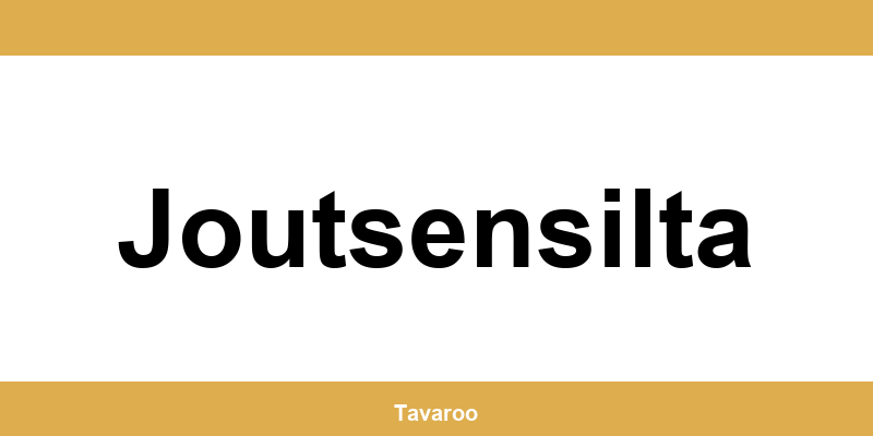 Posti toimipiste alueella Joutsensilta