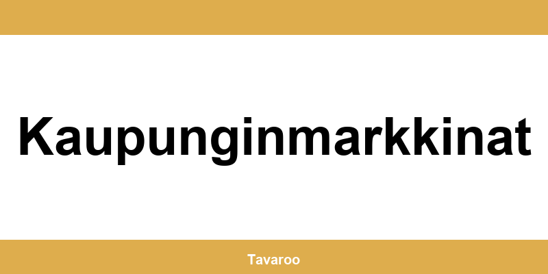 Posti toimipiste alueella Kaupunginmarkkinat
