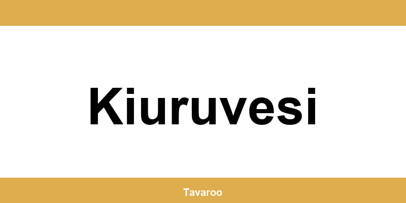 Posti toimipiste alueella Kiuruvesi