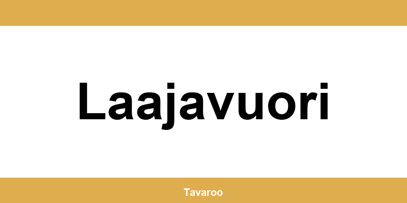 Posti toimipiste alueella Laajavuori