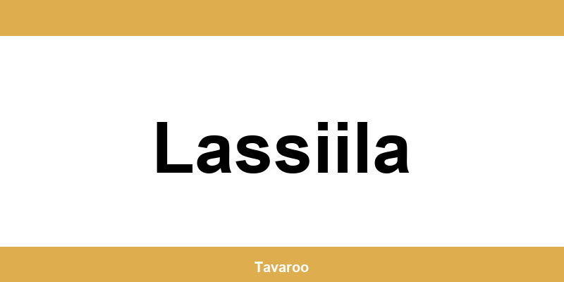 Posti toimipiste alueella Lassiila