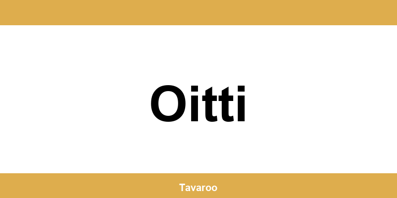 Posti toimipiste alueella Oitti
