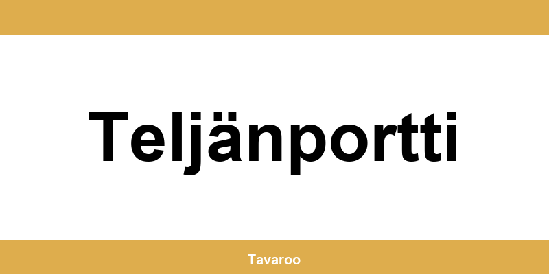 Posti toimipiste alueella Teljänportti