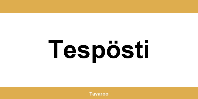 Posti toimipiste alueella Tespösti