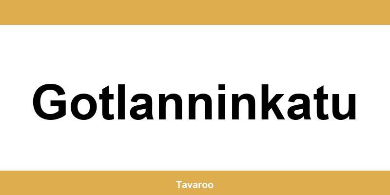 Posti toimipiste alueella Gotlanninkatu