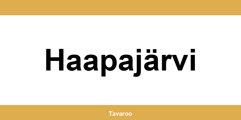 Posti toimipiste alueella Haapajärvi
