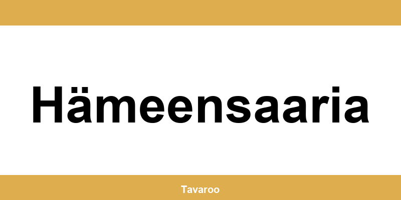 Posti toimipiste alueella Hämeensaaria