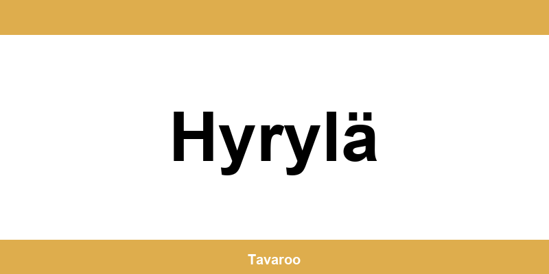 Posti toimipiste alueella Hyrylä