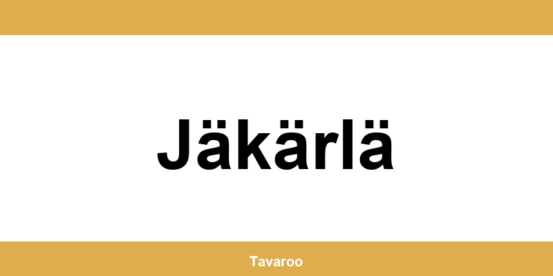 Posti toimipiste alueella Jäkärlä