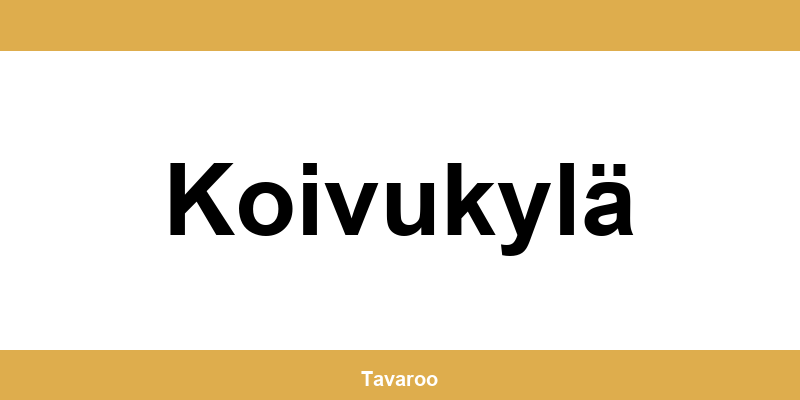 Posti toimipiste alueella Koivukylä