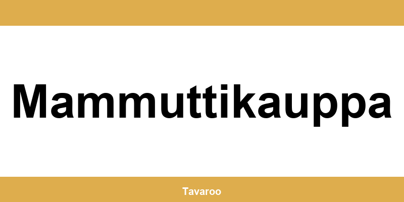 Posti toimipiste alueella Mammuttikauppa