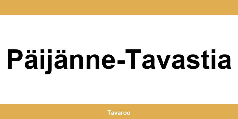 Posti toimipiste alueella Päijänne-Tavastia