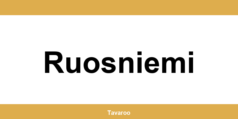 Posti toimipiste alueella Ruosniemi
